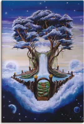Produktbild von ARTland Leinwandbild Der Baum im Traum Größe: 60x90 cm