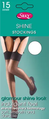 Obrázok produktu pre Dámske pančuchy Silky Shine s hladkým povrchom LW258 (Medium) (Biele)