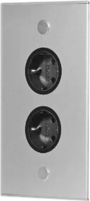 Image de Thebo ST 3007/2 Élément de prise Acier inoxydable Bloc de prises 2x