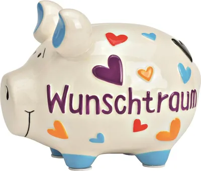 Produktbild von KCG Sparschwein Wunschtraum 17x15x15cm Keramik weiß