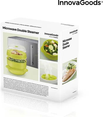 Obrázek produktu pro Dvojitý napařovač InnovaGoods do mikrovlnné trouby zelený