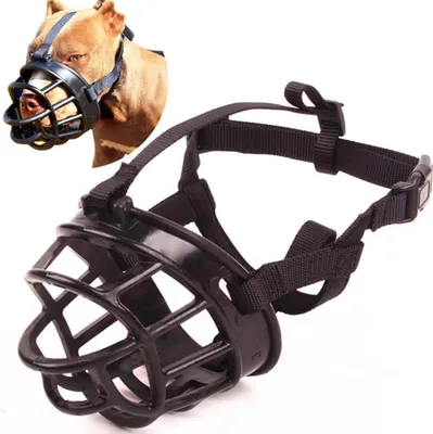 Produktbild von Atmungsaktiver Anti-Biss-Hundemaulkorb Größe 5, Verstellbar, Für Kopfumfang 47–61 cm