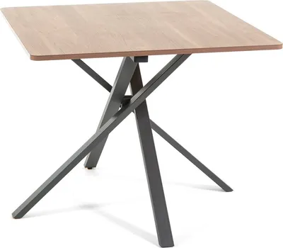Immagine prodotto di Tavolo quadrato 90×90 cm con base a croce - design moderno, robusto e versatile, ideale per cucine,da pranzo, uffici, bar e ristoranti - CARLO - effetto legno
