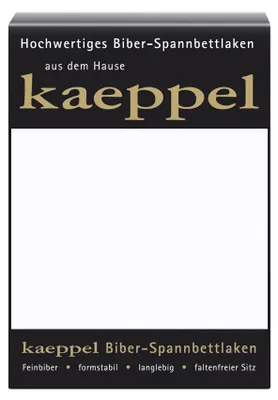Produktbild von Kaeppel Biber Bettlaken Betttuch 100 x 200 cm Spannbettlaken 14 Farben Uni Öko Weiß
