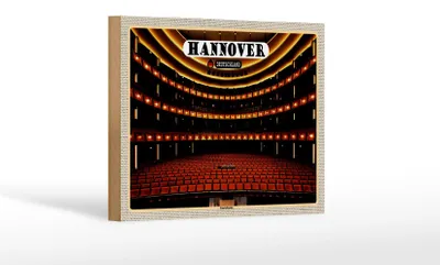 Produktbild von Holzschild Städte Hannover Staatstheater 18x12 cm Geschenk Dekoration