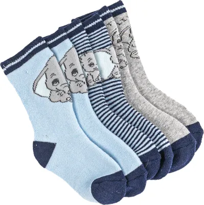 Produktbild von Disney Baby Söckchen - 3er Pack - mit verschiedenen Motiven (Winnie the Pooh, Bambi, Dumbo) - , Größe:86-92, Farbe-Motiv:Dumbo