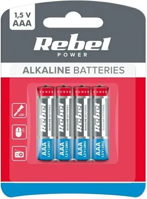 Immagine prodotto di Batterie alcaline Rebel Lr03 4Sztbat0060B