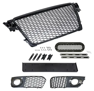 Produktbild von Kühlergrill Schwarz Glanz für Audi A4 B8 8K Vor-Facelift 2007-2012
