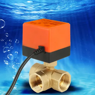 Obrázek produktu pro Kulový ventil, elektrický kulový ventil, mosazný kulový ventil, 3cestný kulový ventil, 1 elektrický kulový ventil