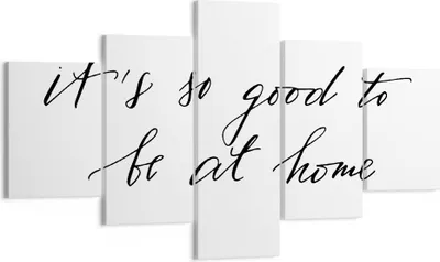 Produktbild von Bild auf Leinwand - Leinwandbild - 5 Teile - Motto Glück Haus - 125x70cm - Wand Bild - Wanddeko - Wandbilder - Leinwanddruck - Bilder - Wanddekoration - Leinwand bilder - Wandbild - EA125x70-4386