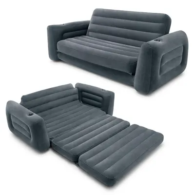 Image de Canapé gonflable convertible en lit, grande taille, matelas 2 en 1, INTEX 66552