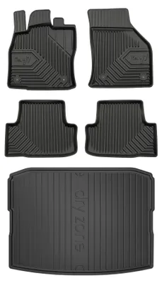 Obrázok produktu pre Autokoberce 3D TPE + vaňa kufra DryZone pre: Skoda Karoq 2017- SUV 5 ks