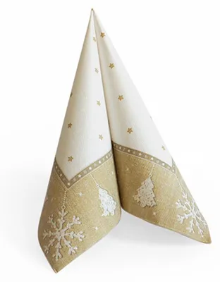 Obrázok produktu pre PAPSTAR 88324 PAPSTAR Weihnachts-Motivservietten "X-Mas", gold