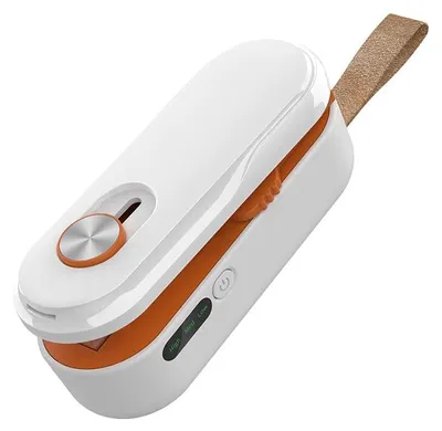 Mini-Vakuumiergerät 3 Stufen USB-C 800 mAh Weiß/Orange