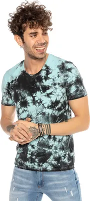 Produktbild von Red Bridge Herren T-Shirt Batik R-Logo Mint S