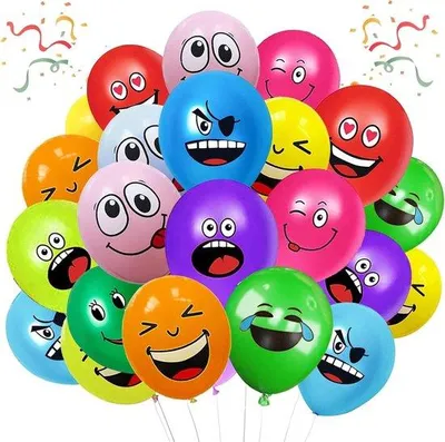 Produktbild von Latex Ballonnen 200 Stuks 30 cm mit Emoticons für Kinderfeiern und Geburtstage