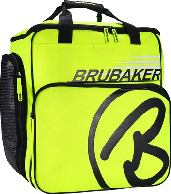 Produktbild von BRUBAKER Super Champion Taška na lyžiarske topánky Taška na prilbu Batoh s priehradkou na topánky - Neon Yellow/Black