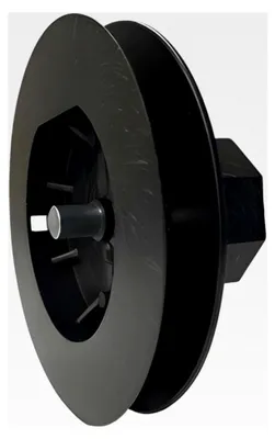 Produktbild von Rolladengurtscheibe SW40 für Mini-Rolladengurt bis 16mm, Gurtscheibe mit 12mm Bolzen, Durchmesser 138mm - 2 Stück