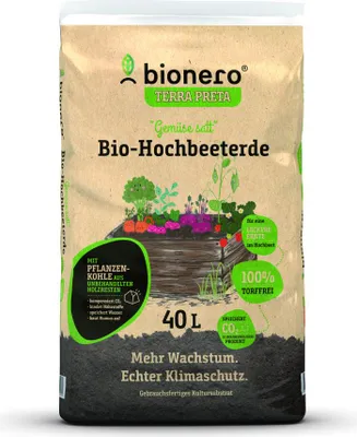 Produktbild von bionero  Hochbeeterde Gemüse satt 40 L torffrei