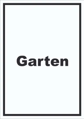 Produktbild von Garten Schild mit Text Blumen Rasen hochkant A0 (841x1189mm)