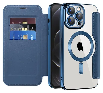 Zdjęcie produktu dla Techsuit - SmartMag Book etui na iPhone 12 Pro - niebieskie