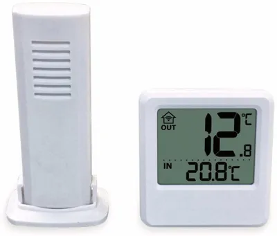 Produktbild von Technoline WS 9114, Weiß, Innen-Thermometer, Außen-Thermometer, Thermometer, Akku, AAA (LR03), 62 mm