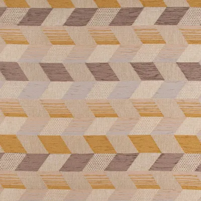 Produktbild von Polsterstoff Meterware Dekostoff Flachgewebe Mira Rechtecke beige gelb