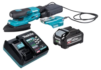 Productafbeelding van Makita BO 006 CGU101 accu-deltaschuurmachine 40 V max. 100 x 150 mm 3,0 mm slag Brushless + 1x accu 4,0 Ah + oplader