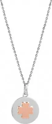 Produktbild von Xenox Damen Halskette Kleeblatt Sterling Silber 925 roséfarben - XS3434RK