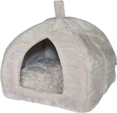 Obrázek produktu pro Plyšový pelíšek pro psa/kočku HUISE 40x35, světle šedý