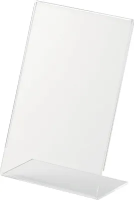 Produktbild von helit Tischaufsteller Acryl (B)100 x (H)150 mm schräg