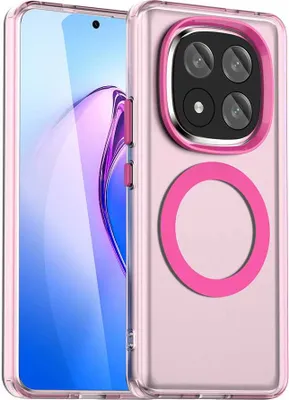 Obrázek produktu pro Pouzdro pro Xiaomi Redmi Note 14 Pro+, kompatibilní s MagSafe, tenké poloprůhledné matné nárazuvzdorné pouzdro na telefon Červený