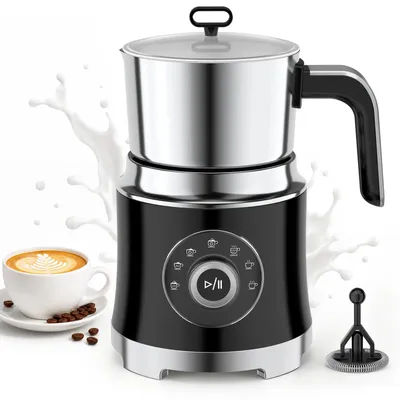 7-in-1 Milchaufschäumer, 1,2 l, Edelstahl, kalt/warm, Schoko-Funktion