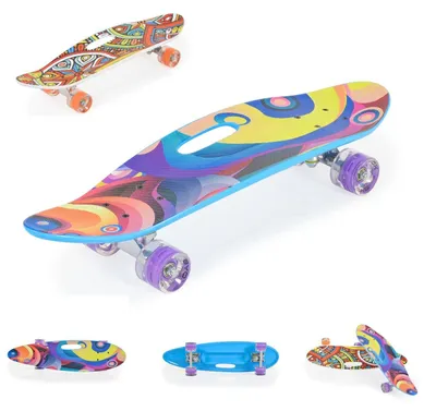 Produktbild von Byox Skateboard 26 Zoll mit Griff PolyurethanLeuchträder ABEC-7 Aluminium 100 kg LED