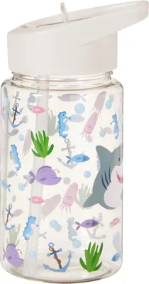 Productafbeelding van Kinderfles met rietje, 400 ml – grijs, H&L