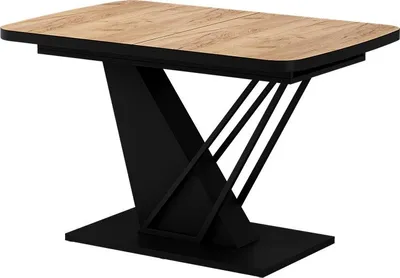 Produktbild von Esstisch Vicco Fenaro Goldkraft Eiche/Schwarz 120 x 80 cm ausziehbar, Model 58016