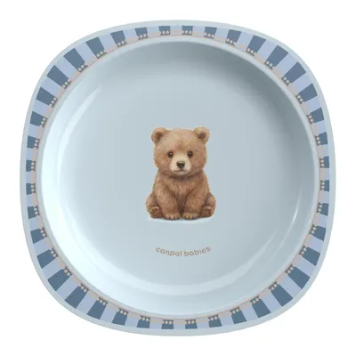 Produktbild von Canpol babies Teller mit Saugnapf 23 cm Woodland Blau 32/403_blu