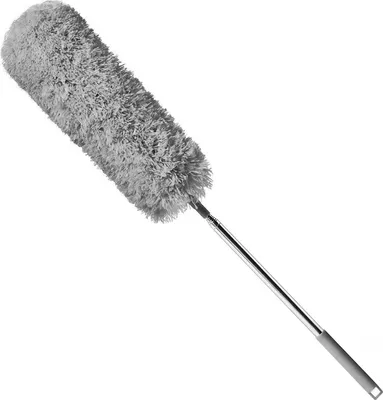 Obrázek produktu pro Intirilife Praktický prachový prášek z mikrovlákna s teleskopickou rukojetí v šedé barvě - 81 (256) x 13 cm - ohýbací odnímatelný omyvatelný
