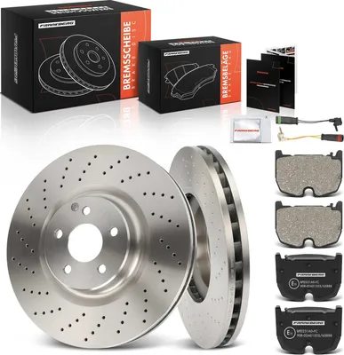 Image de Frankberg 2x disques de frein 4x plaquettes de frein essieu avant pour Mercedes-Benz CLS C219 Classe E W211 S211 SL R230