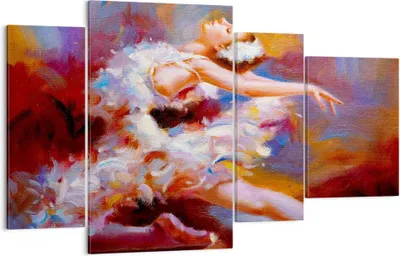 Produktbild von Bild auf Leinwand - Leinwandbild - Balletttänzer tanzen - 120x70cm - Wand Bild - Wanddeko - Leinwanddruck - Bilder - Kunstdruck - Wanddekoration - Leinwand bilder - Wandkunst - DL120x70-3463