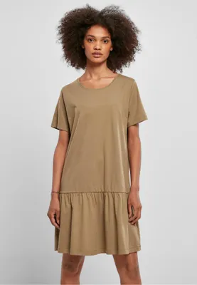 Produktbild von Urban Classics - Damen Valance T-Shirt Kleid KHAKI XS
