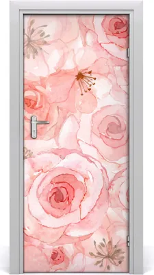 Produktbild von Tulup Türaufkleber 85x205 cm Dekorative Aufkleber Selbstklebend Wasserdichte Tapete Abnehmbar Schlafzimmer Wohnzimmer Wohnkultur - Blumenmuster