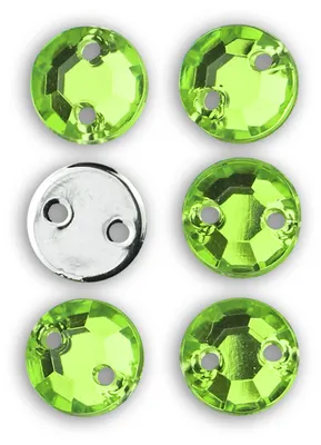 Produktbild von Runde grüne Strasssteine 10mm 10 Stück Schmuck Bastelsteine