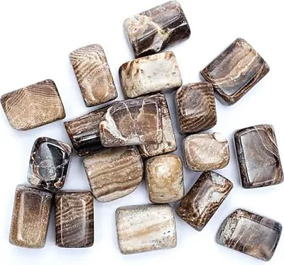 Image de Pierres roulées aragonite brune qualité A – ±500 g ; ±2-3 cm