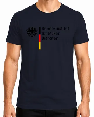 Productafbeelding van Bundesinstitut voor lekker bier, cadeau voor bierliefhebbers, heren T-shirt, marineblauw, maat M