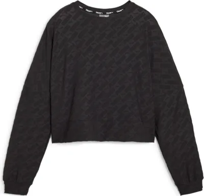 Produktbild von Puma Fit Branded Fleece Crew Sweatshirt Damen, schwarz, S