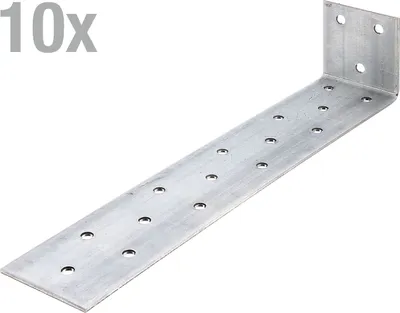 Obrázek produktu pro Alberts 855727 Flachstahl-Betonanker, sendzimirverzinkt, 205 x 40 x 40 mm, 10er Set