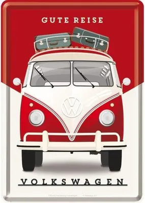 Produktbild von Nostalgic-Art - Blechpostkarte - Volkswagen - VW Bulli - Gute Reise