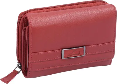 Produktbild von Lemondo Reißverschlussdamenbörse, Leder, rot