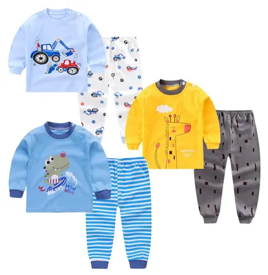 Imagen del producto de Conjunto de pijama para niños con motivos de dinosaurios y robots